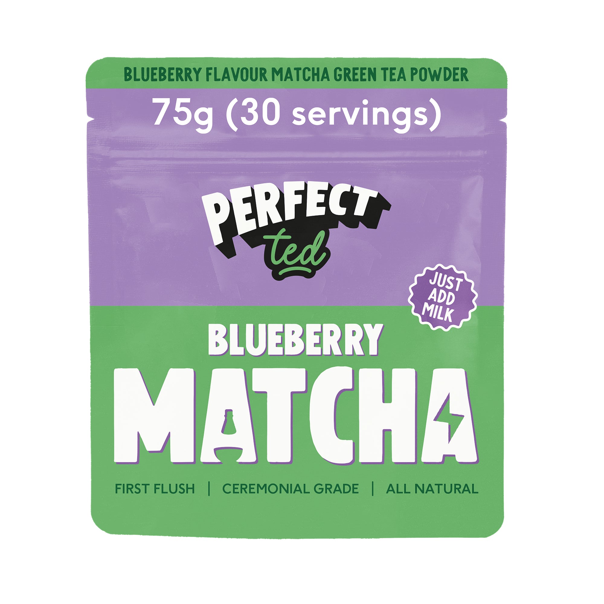 Blueberry Matcha Powder 75g- PerfectTed
