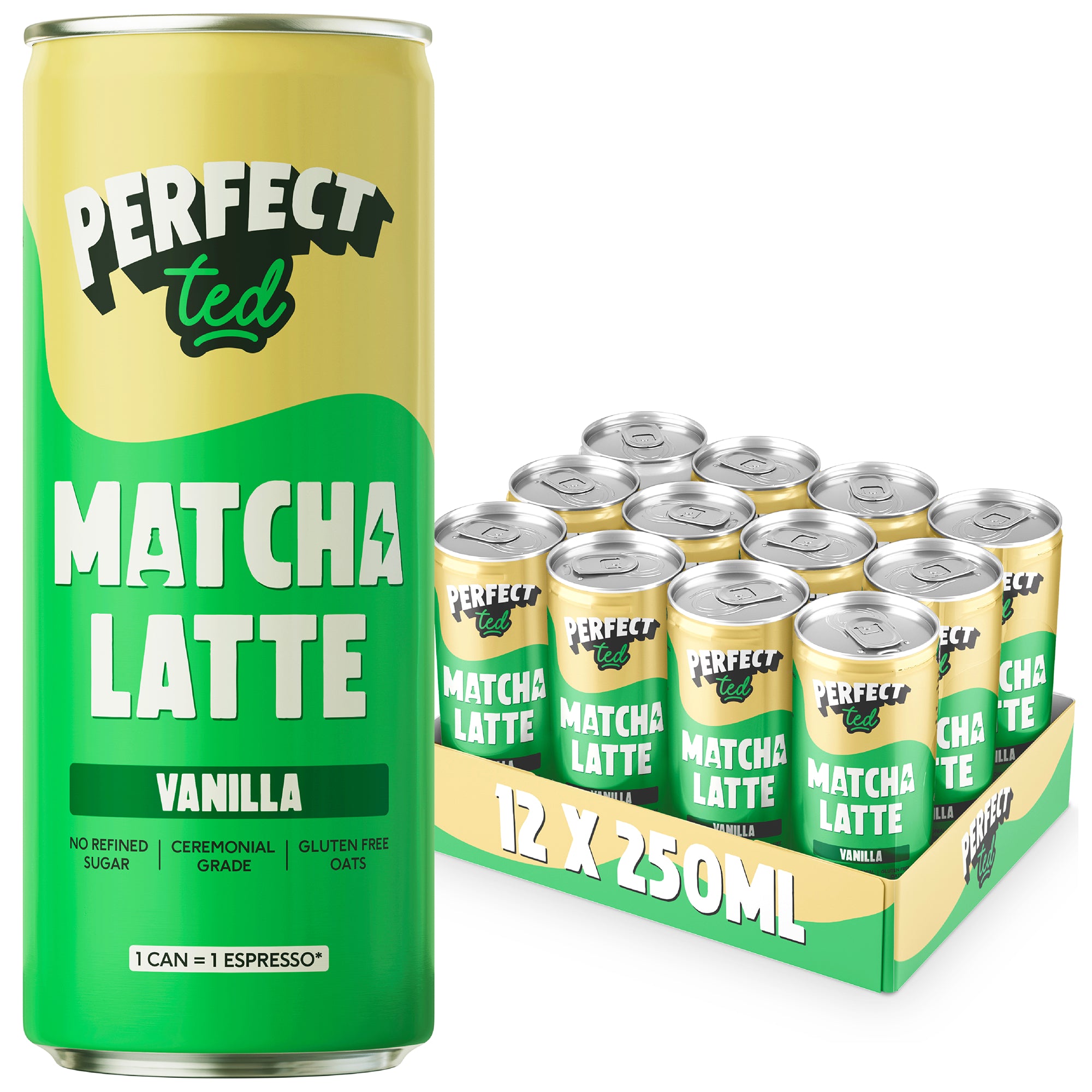 Vanilla Oat Matcha Latte 12x 250ml -PerfectTed